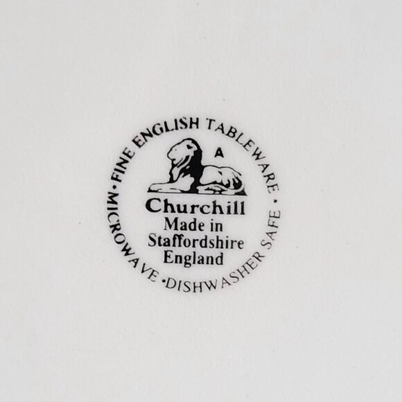 Churchill England Blue Willow Dinner Plate, Blue and White Chinoiserie - Picture 4 of 4